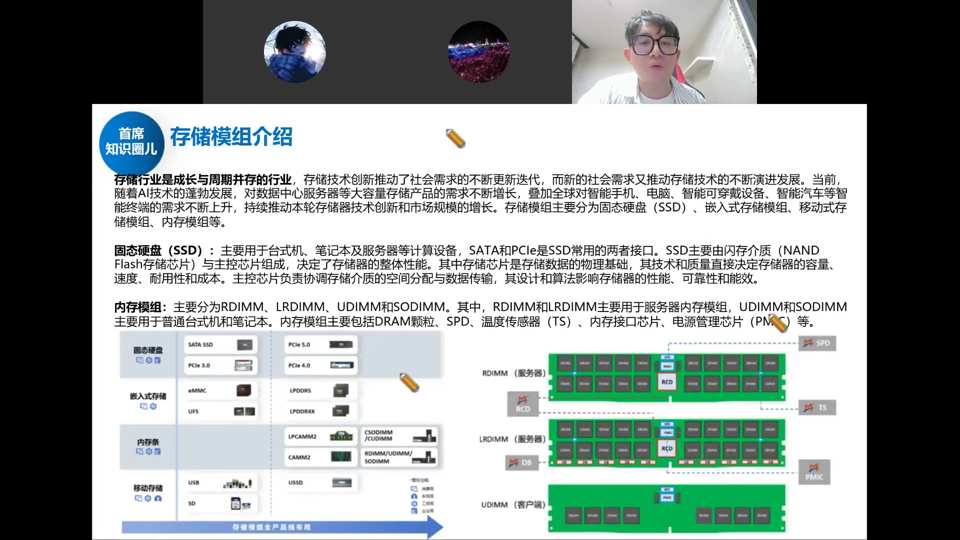 存储模组介绍：固态硬盘SSD/嵌入式存储/内存条/移动存储分类及RDIMM/LRDIMM/UDIMM/SODIMM架构