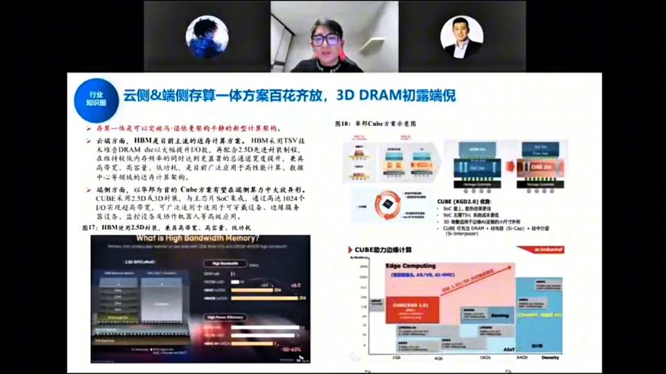 云侧&端侧存算一体方案百花齐放，3D DRAM初露端倪——HBM/Cube方案/Logic Base Die/3D NAND演进